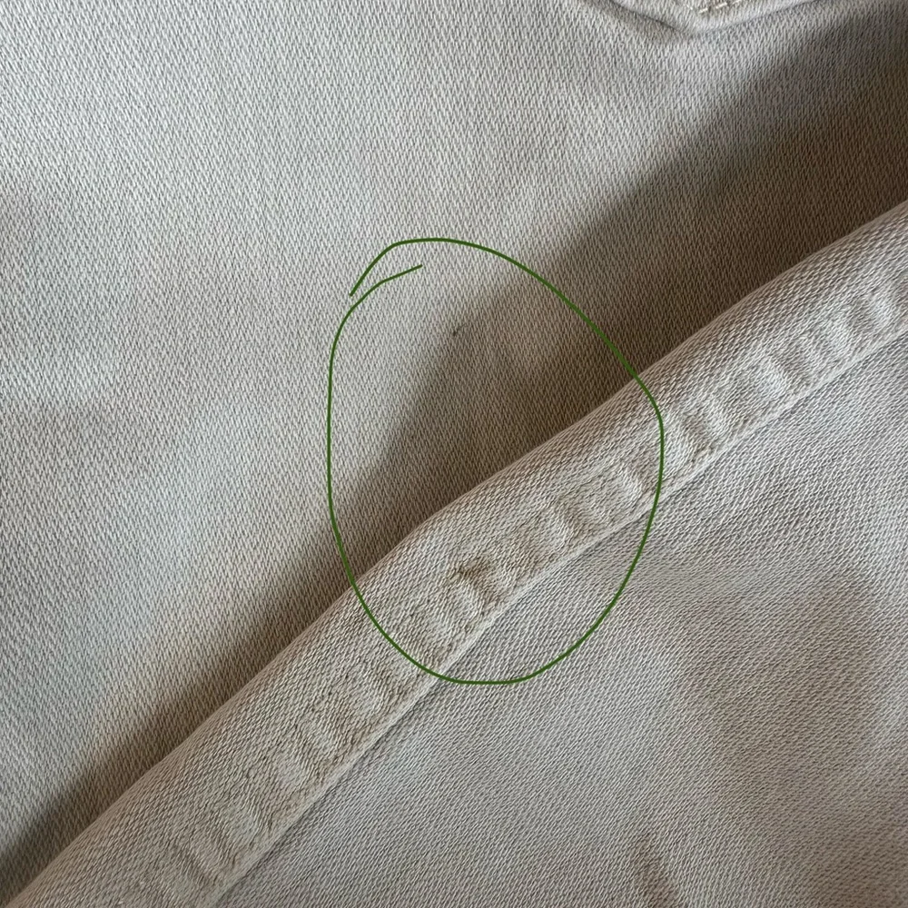 GAP High Waisted Cream/Beige Cotton Barrel Khaki Pants - Size 8 - Picture 11 of 16